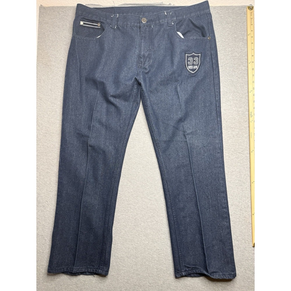 Red Ape‎ 42x29 Mens Denim Jeans Dark Blue Cotton Bootcut